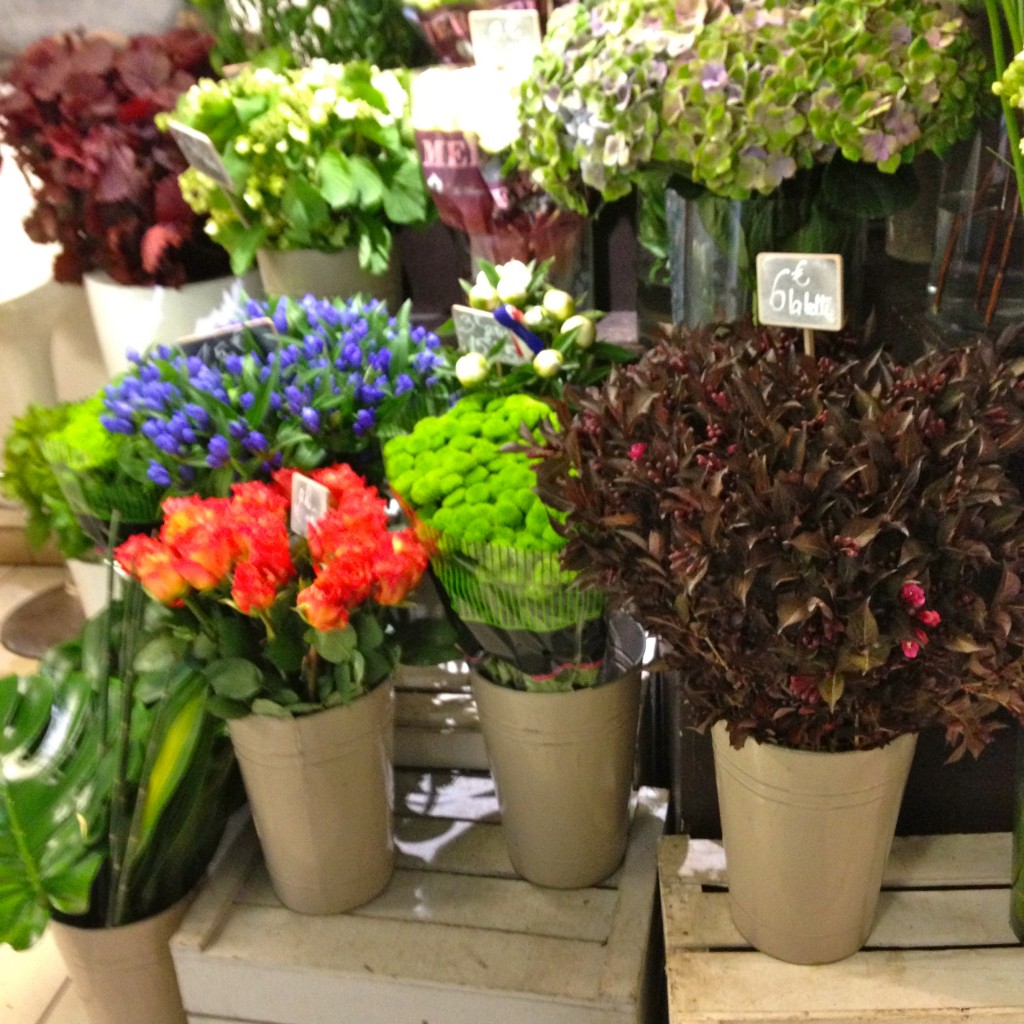 esprit récup chez le fleuriste