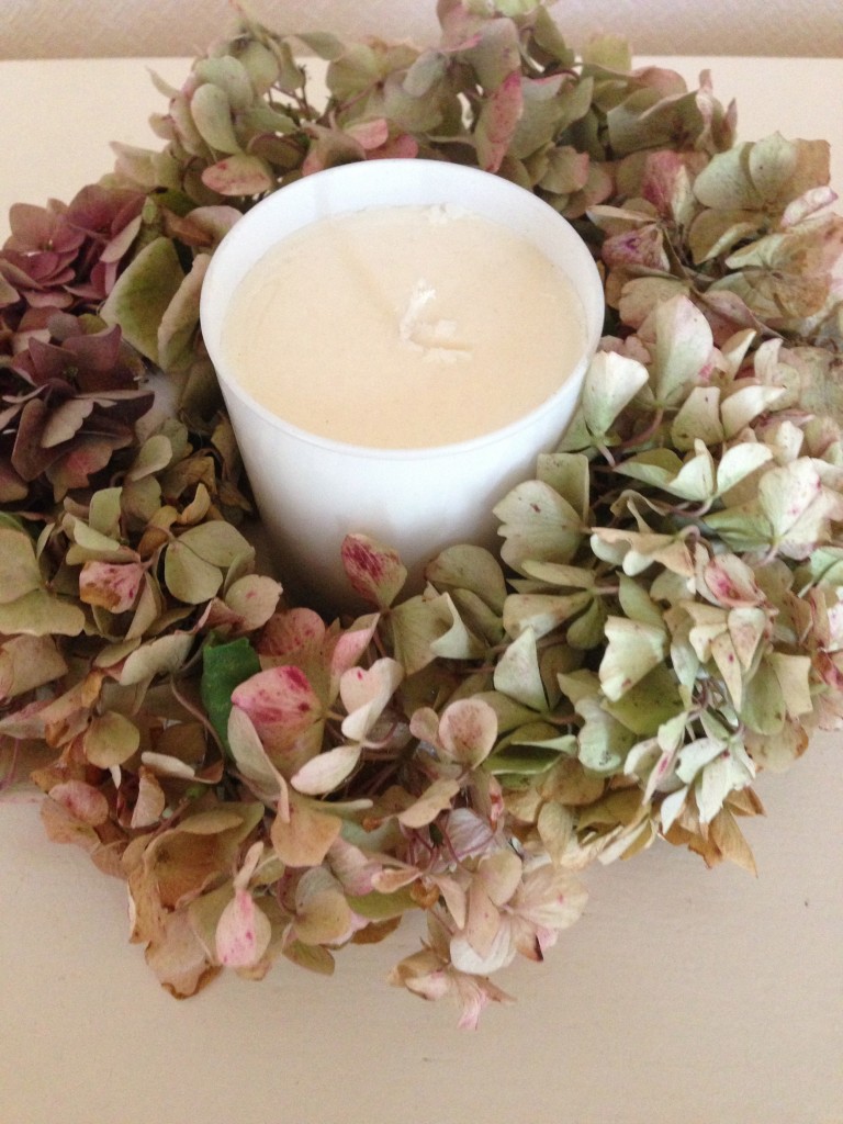 couronne d'hortensias