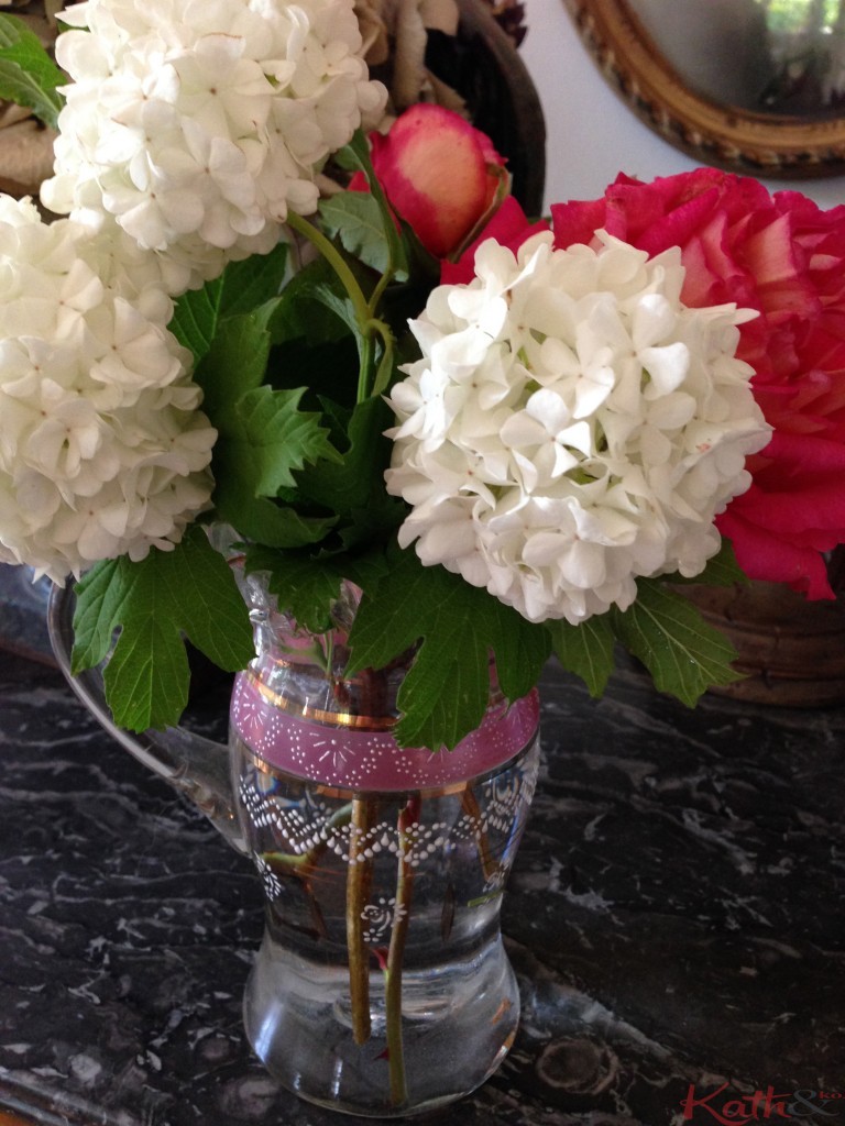 roses et viburnum