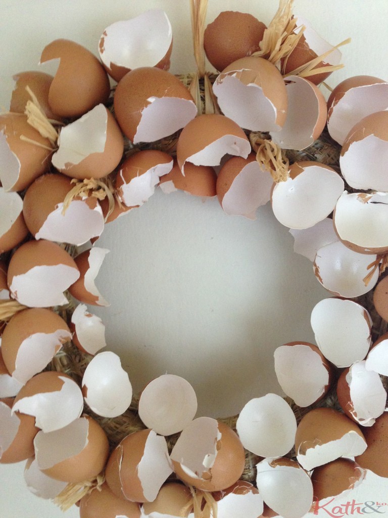 couronne de coquilles d'oeufs