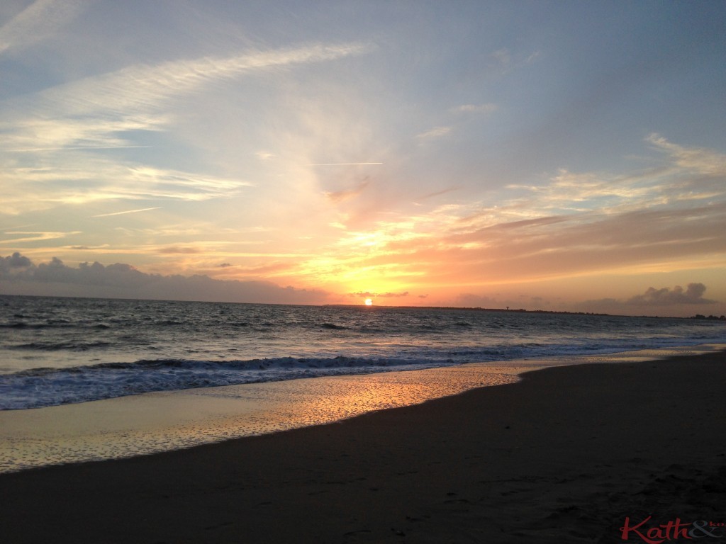 Coucher de soleil sur la mer