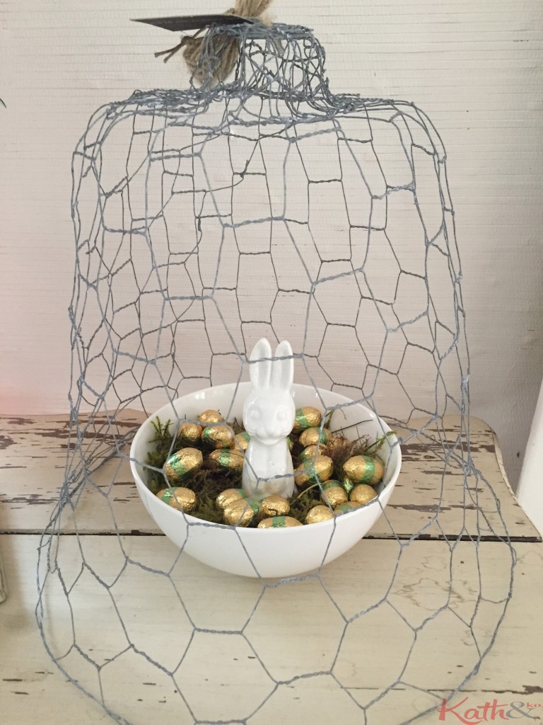 cloche grillage et lapin Pomax ma boutique en balade