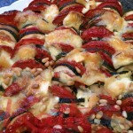 Tian aux courgettes aux tomates et au chèvre