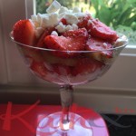 riz au lait fraises, kiwi, meringue