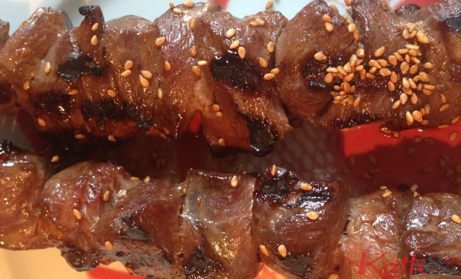 Brochettes de canard au sésame
