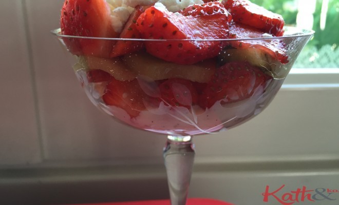 riz au lait fraises, kiwi